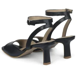 5706-101 Højhælede Sandaler, Sort, 39