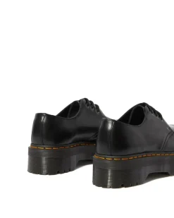 1461 Quad Platform Lædersko, Black Polished, 38