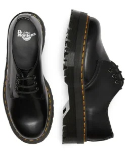 1461 Quad Platform Lædersko, Black Polished, 38