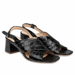 5568-101 Sandal, Black Croco, 38