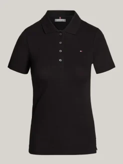 1985 Slim Pique Polotrøje, Black, XL