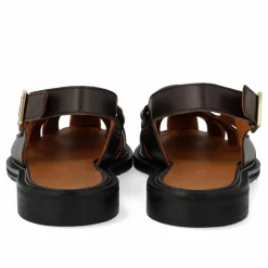 1688-101 Slingback Loafers, Dark Brown, 43