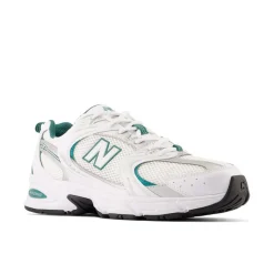 530 Sneakers, White/Silver Metallic/Vintage Teal, 37.5