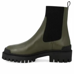 7653-101 Støvler, Oliven/Sort, 39