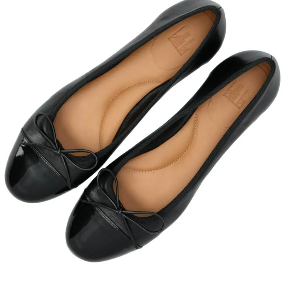 A8041 Ballerinasko, Black Patent/Black Nappa, 38