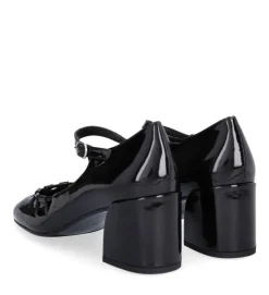 A8075 Højhælede Sko, Black Patent, 38
