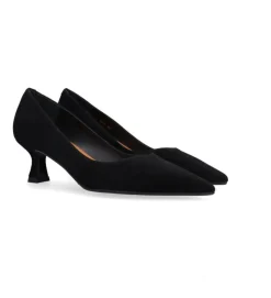 A8087 Højhælede Sko, Black Suede, 36