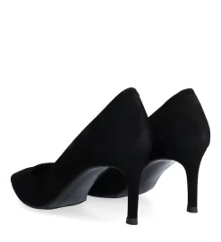 A5629 Højhælede Sko, Black Suede, 38.5