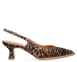 A8089 Højhælede Sko, Leopard Suede, 41