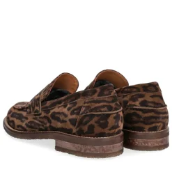 A6335 Loafers, Leopard Suede, 38