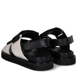 A6406 Sandaler, Black/White Nappa, 41