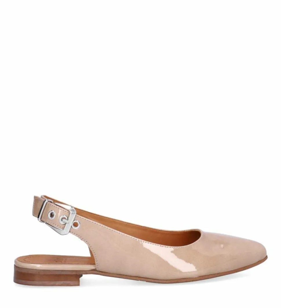 A16302 Slingback Ballerinasko, Beige Jute Polido, 41