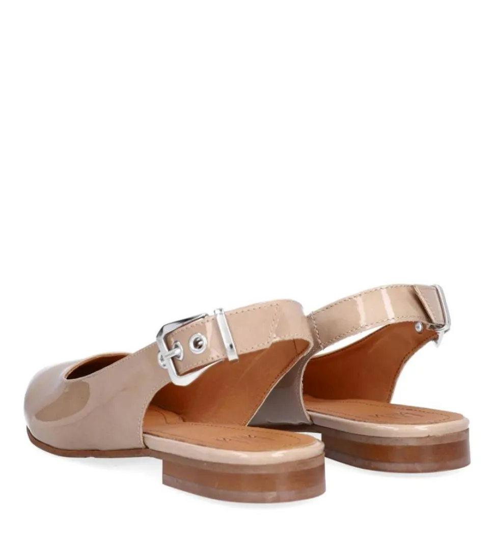 A16302 Slingback Ballerinasko, Beige Jute Polido, 41