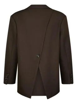 Aarielle Structure Blazer, Dark Brown, 36