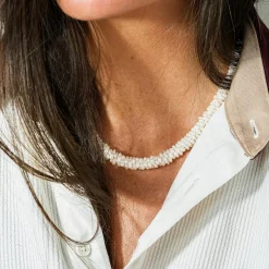 Abundance of Venus Halskæde, White/Gold, 45 cm