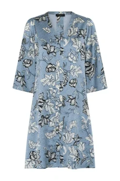 Acacia Majlyas Kjole, Dusty Blue Flower Print, 36