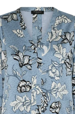 Acacia Majlyas Kjole, Dusty Blue Flower Print, 36