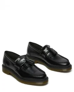 Adrian Smooth Leather Tassel Loafers, Sort, 42