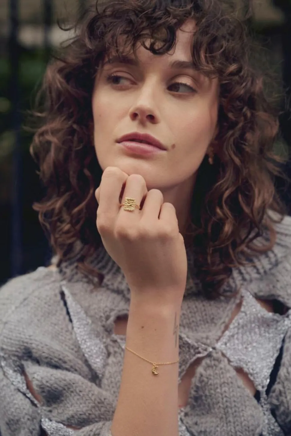 Aida Ring, Gold Plated, 57