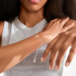 Ajani Armbånd, Silver Plated, 23 cm