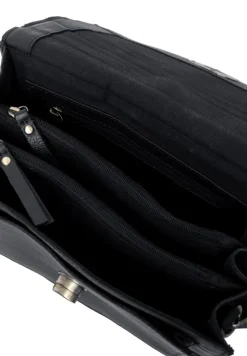 Alba Big Crossbody, Black/Brass