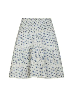 Alett Dot Flower Nederdel, Blue, 38