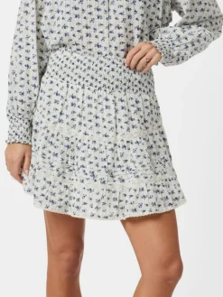 Alett Dot Flower Nederdel, Blue, 38