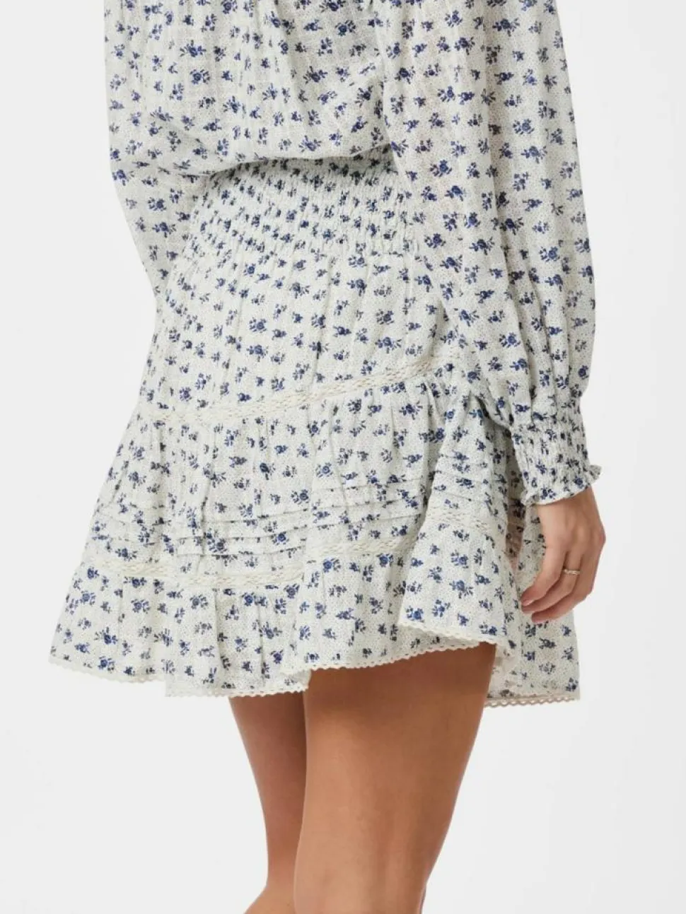 Alett Dot Flower Nederdel, Blue, 38