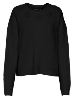 Aletta Striktrøje, Black, L