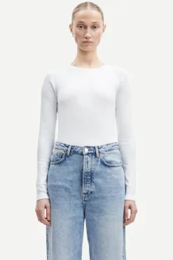 Alexa Langærmet T-shirt, White, M