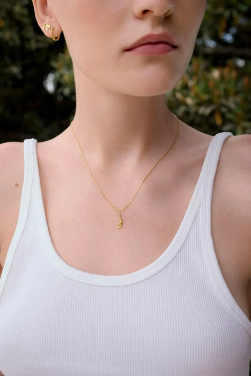 Alfabet Vedhæng, Gold Plated - J