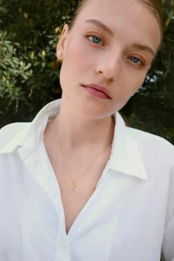 Alfabet Vedhæng, Gold Plated - P