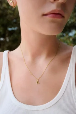 Alfabet Vedhæng, Gold Plated - K