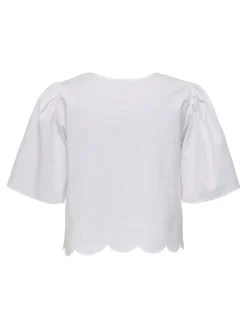Alice Tie Bluse, Bright White, L