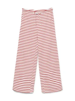 Alma Wide Bukser, Star White/Fiery Red, S