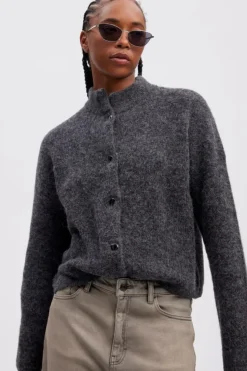 AlphaGZ Cardigan, Charcoal Melange, XL