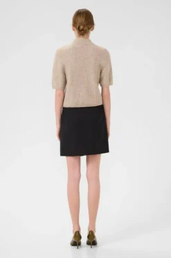 AlphaGZ Kortærmet Cardigan, Warm Sand Melange, XL