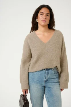 AlphaGZ Striktrøje, Warm Sand Melange, L