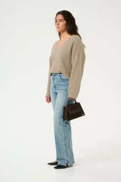 AlphaGZ Striktrøje, Warm Sand Melange, L