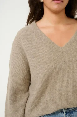 AlphaGZ Striktrøje, Warm Sand Melange, L