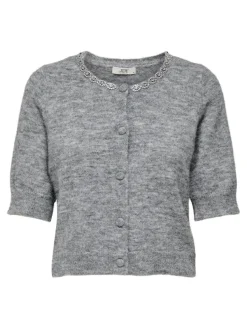 Alva Life Embel Cardigan, Medium Grey Melange, XS