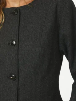 Amanda Herringbone Jakke, Antracit, 36