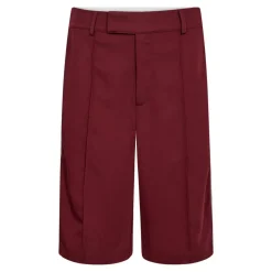 AminaCC Crease Bermuda Shorts, Burgundy, M