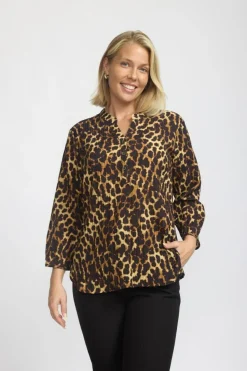 Amoa Bluse, Leo, XXL