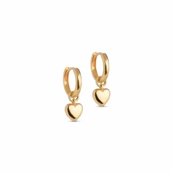 Amore Hoops, 18C Gold Plated/Polished