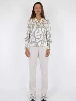 Angelo Woven Bukser, Ivory, 42