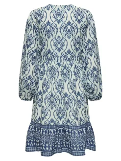 Anna Midi Kjole, Cloud Dancer/Blue, S