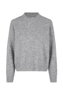 Anour o-n Striktrøje, Grey Mel., L