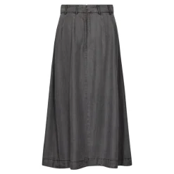 AnyaCC Denim Pleat Nederdel, Mid Grey, XL