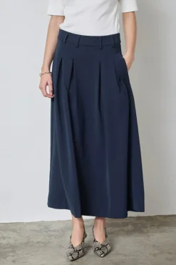 AnyaCC Pleat Nederdel, Navy, M